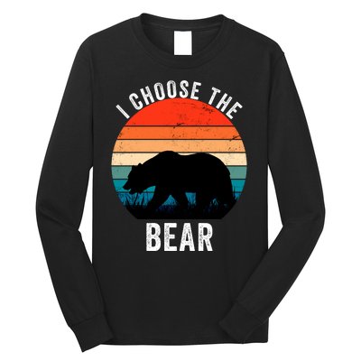 I Choose The Bear Women Overwhelmingly Choose The Bear Trendy Outfit Long Sleeve Shirt