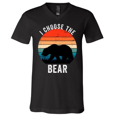 I Choose The Bear Women Overwhelmingly Choose The Bear Trendy Outfit V-Neck T-Shirt