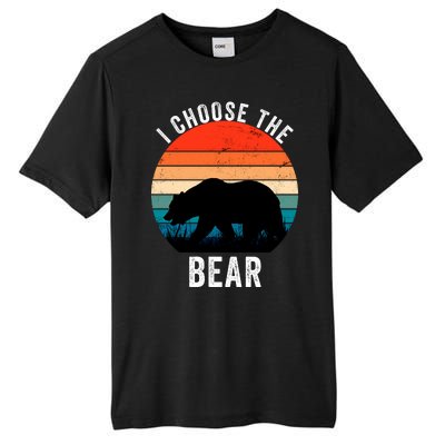 I Choose The Bear Women Overwhelmingly Choose The Bear Trendy Outfit Tall Fusion ChromaSoft Performance T-Shirt