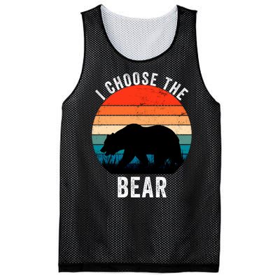 I Choose The Bear Women Overwhelmingly Choose The Bear Trendy Outfit Mesh Reversible Basketball Jersey Tank