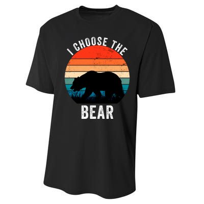 I Choose The Bear Women Overwhelmingly Choose The Bear Trendy Outfit Performance Sprint T-Shirt