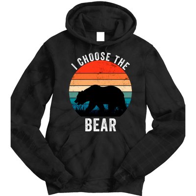 I Choose The Bear Women Overwhelmingly Choose The Bear Trendy Outfit Tie Dye Hoodie