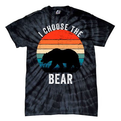 I Choose The Bear Women Overwhelmingly Choose The Bear Trendy Outfit Tie-Dye T-Shirt