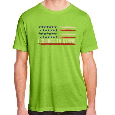 I Choose To Stand Cool Gift Pledge Of Allegiance American Flag Cute Gift Adult ChromaSoft Performance T-Shirt