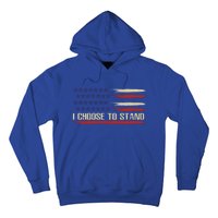 I Choose To Stand Cool Gift Pledge Of Allegiance American Flag Cute Gift Hoodie