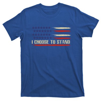 I Choose To Stand Cool Gift Pledge Of Allegiance American Flag Cute Gift T-Shirt