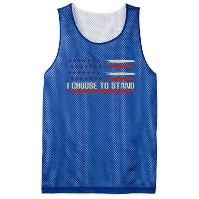 I Choose To Stand Cool Gift Pledge Of Allegiance American Flag Cute Gift Mesh Reversible Basketball Jersey Tank