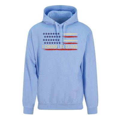 I Choose To Stand Cool Gift Pledge Of Allegiance American Flag Cute Gift Unisex Surf Hoodie