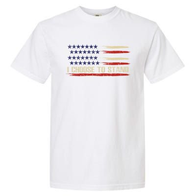 I Choose To Stand Cool Gift Pledge Of Allegiance American Flag Cute Gift Garment-Dyed Heavyweight T-Shirt