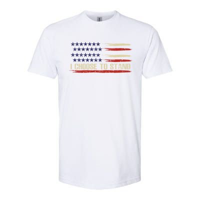 I Choose To Stand Cool Gift Pledge Of Allegiance American Flag Cute Gift Softstyle® CVC T-Shirt