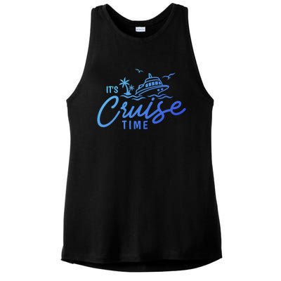 Its Cruise Time Funny Family Matching Gift Ladies PosiCharge Tri-Blend Wicking Tank