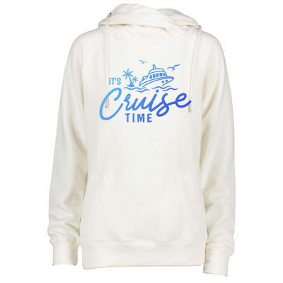 Its Cruise Time Funny Family Matching Gift Womens Funnel Neck Pullover Hood