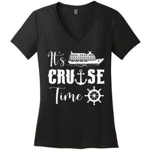 ItS Cruise Time Funny Cruise Lover Women's V-Neck T-Shirt