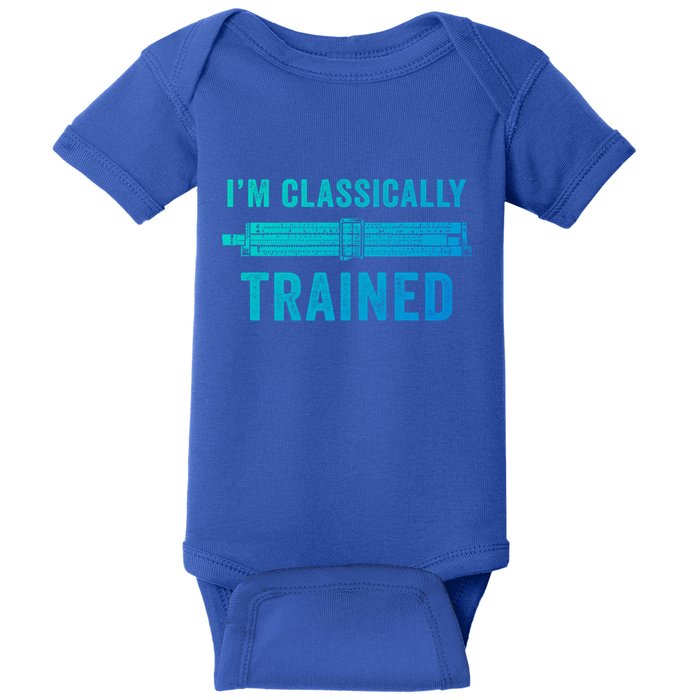 IM Classically Trained Slide Rule Mechanical Analog Gift Baby Bodysuit