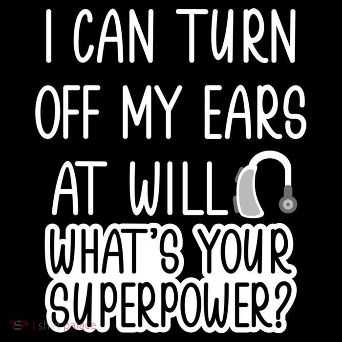 I Can Turn Off Ears Impaired Hard Of Hearing Deaf Funny Gift Cooling Performance Long Sleeve Crew