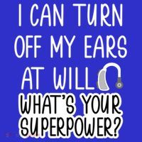 I Can Turn Off Ears Impaired Hard Of Hearing Deaf Funny Gift Zip Tote Bag