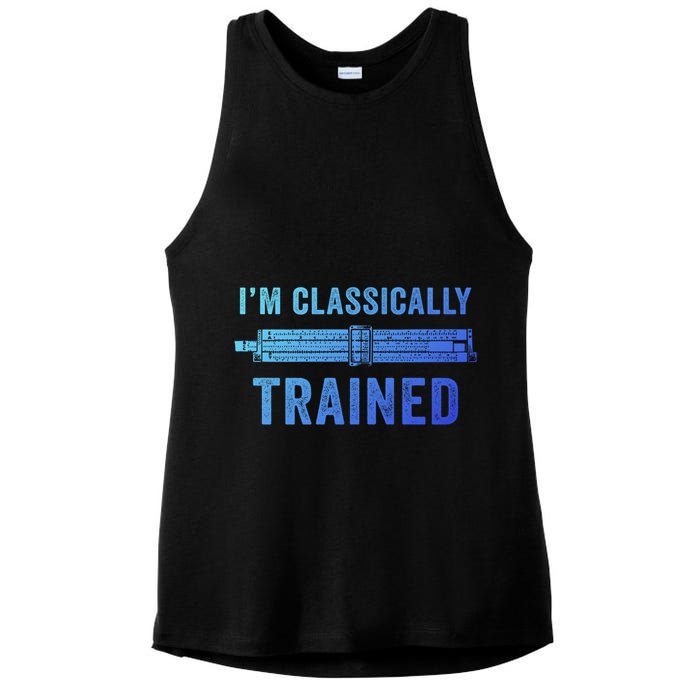 IM Classically Trained Slide Rule Mechanical Analog Gift Ladies PosiCharge Tri-Blend Wicking Tank