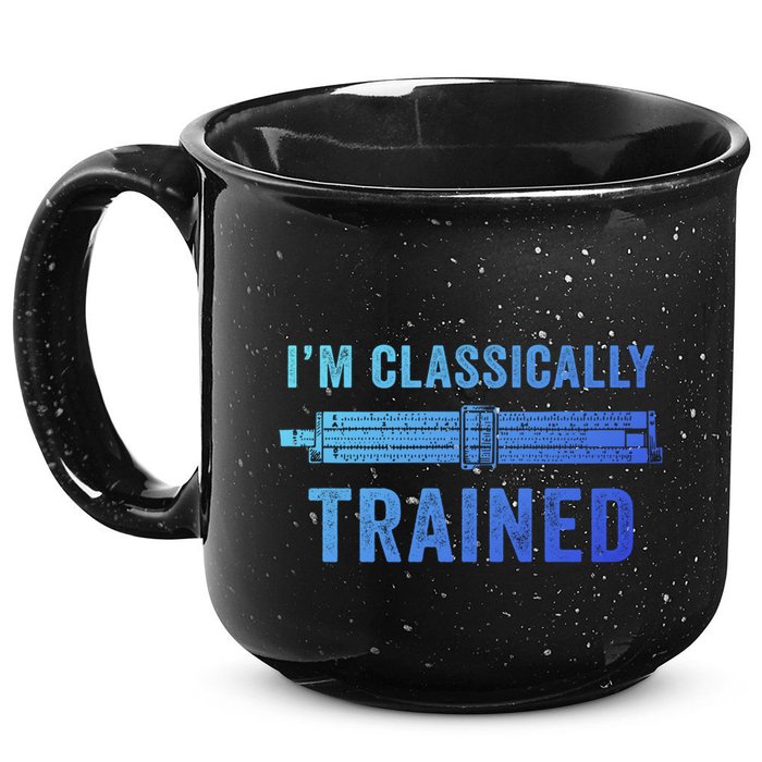 IM Classically Trained Slide Rule Mechanical Analog Gift 15oz Campfire Ceramic Mug