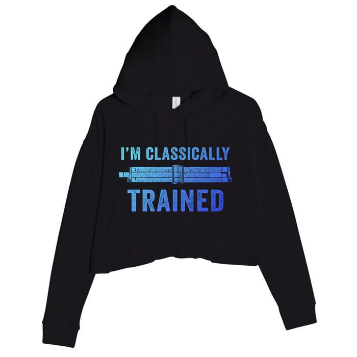 IM Classically Trained Slide Rule Mechanical Analog Gift Crop Fleece Hoodie