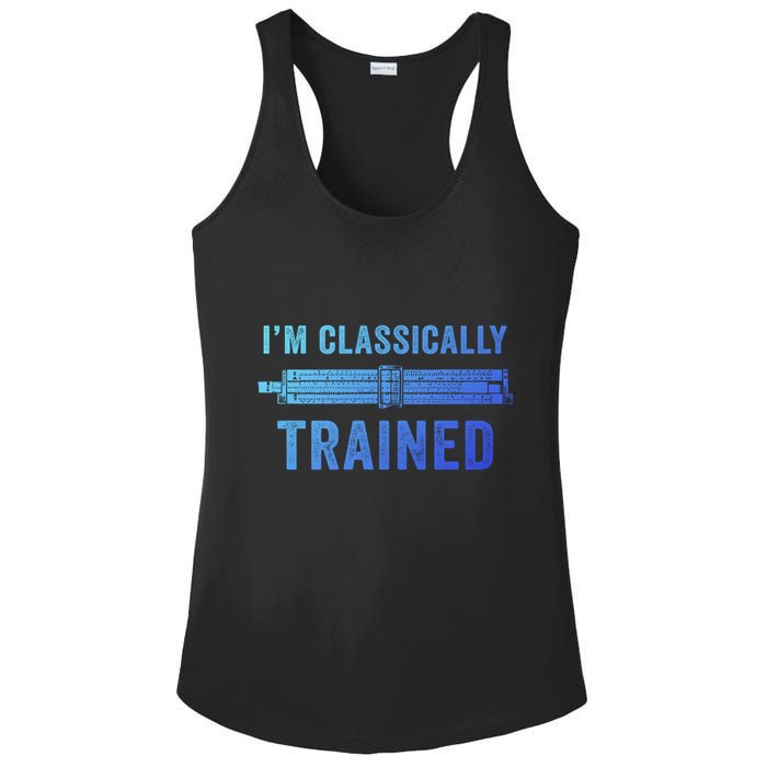 IM Classically Trained Slide Rule Mechanical Analog Gift Ladies PosiCharge Competitor Racerback Tank