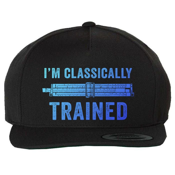 IM Classically Trained Slide Rule Mechanical Analog Gift Wool Snapback Cap