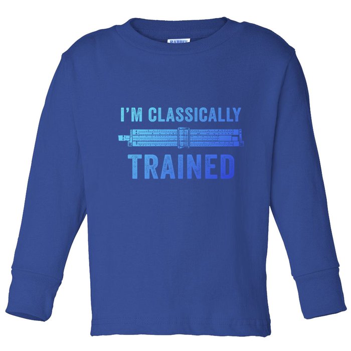 IM Classically Trained Slide Rule Mechanical Analog Gift Toddler Long Sleeve Shirt