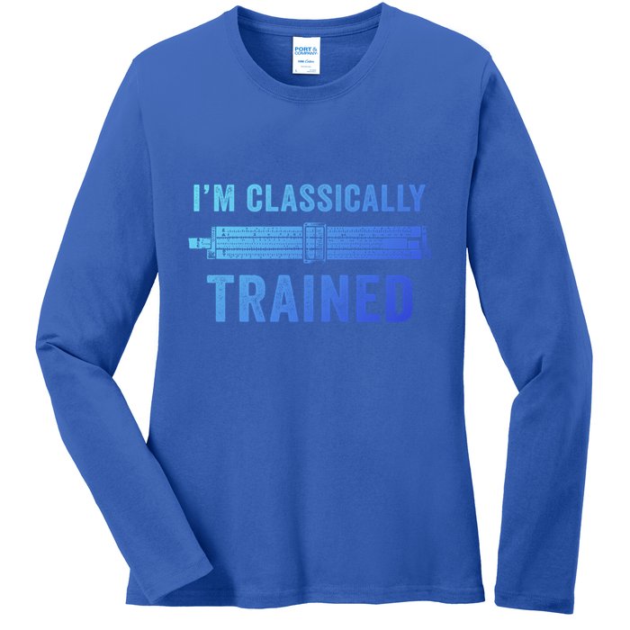 IM Classically Trained Slide Rule Mechanical Analog Gift Ladies Long Sleeve Shirt