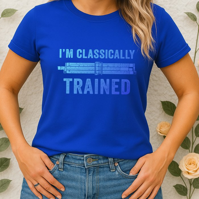 IM Classically Trained Slide Rule Mechanical Analog Gift Womens T-Shirt