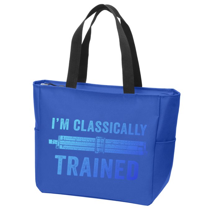 IM Classically Trained Slide Rule Mechanical Analog Gift Zip Tote Bag
