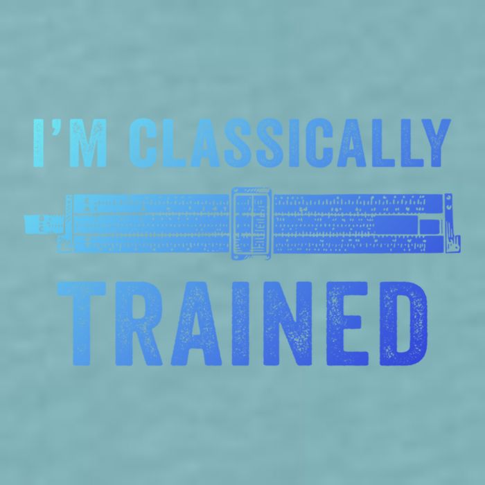 IM Classically Trained Slide Rule Mechanical Analog Gift Sueded Cloud Jersey T-Shirt