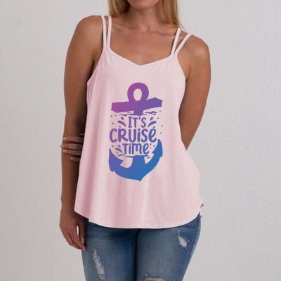 Its Cruise Time Summer Vacation Travel Funny Gift Women's Strappy Tank