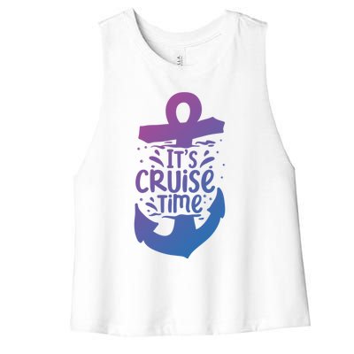 Its Cruise Time Summer Vacation Travel Funny Gift Women's Racerback Cropped Tank