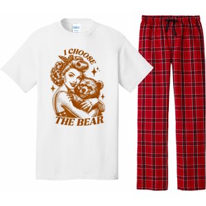 I Choose The Bear Motivational Team Bear Woods Pajama Set