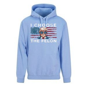 I Choose The Felon Funny Trump 2024 Republican Patriot Unisex Surf Hoodie