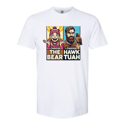 I Choose The Hawk Tuah Vs I Choose The Bear Softstyle® CVC T-Shirt