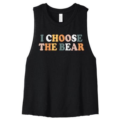 I Choose The Bear Women's Racerback Cropped Tank