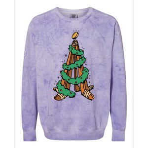 IceHockey Christmas Tree Ornats Funny Xmas Gift Colorblast Crewneck Sweatshirt