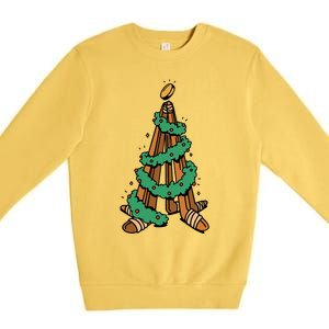 IceHockey Christmas Tree Ornats Funny Xmas Gift Premium Crewneck Sweatshirt