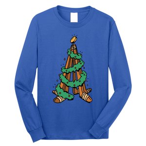 IceHockey Christmas Tree Ornats Funny Xmas Gift Long Sleeve Shirt