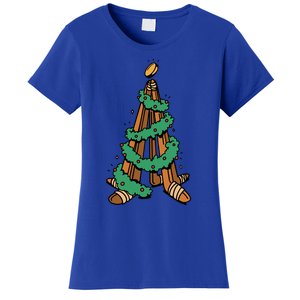 IceHockey Christmas Tree Ornats Funny Xmas Gift Women's T-Shirt