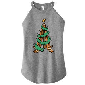 IceHockey Christmas Tree Ornats Funny Xmas Gift Women's Perfect Tri Rocker Tank