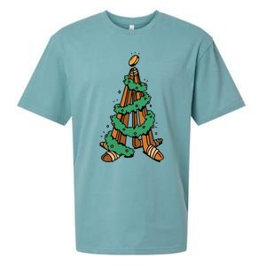 IceHockey Christmas Tree Ornats Funny Xmas Gift Sueded Cloud Jersey T-Shirt