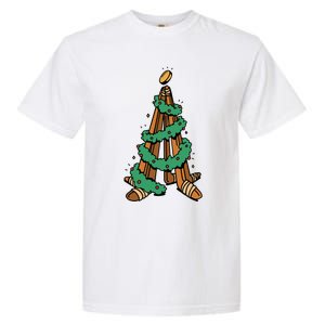 IceHockey Christmas Tree Ornats Funny Xmas Gift Garment-Dyed Heavyweight T-Shirt