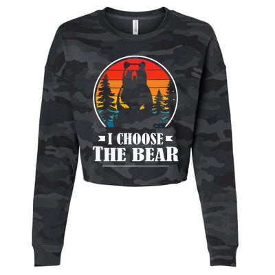 I Choose The Bear Cropped Pullover Crew