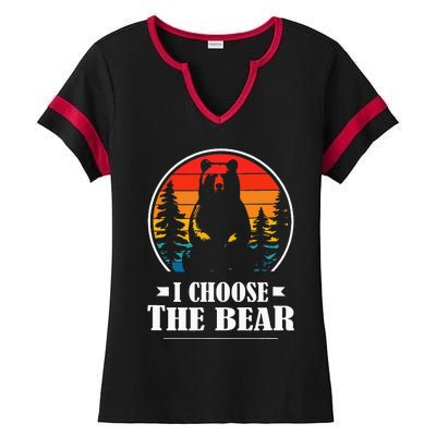 I Choose The Bear Ladies Halftime Notch Neck Tee