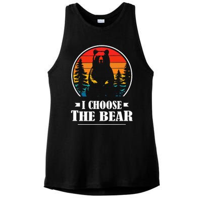 I Choose The Bear Ladies PosiCharge Tri-Blend Wicking Tank