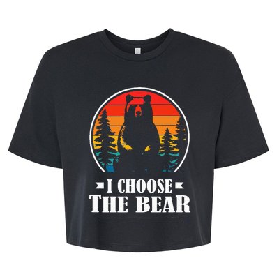 I Choose The Bear Bella+Canvas Jersey Crop Tee