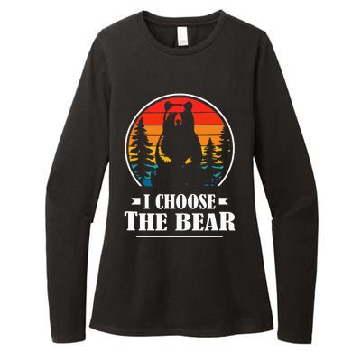 I Choose The Bear Womens CVC Long Sleeve Shirt