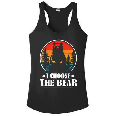 I Choose The Bear Ladies PosiCharge Competitor Racerback Tank