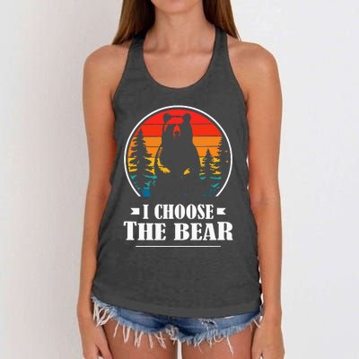 I Choose The Bear Women's Knotted Racerback Tank